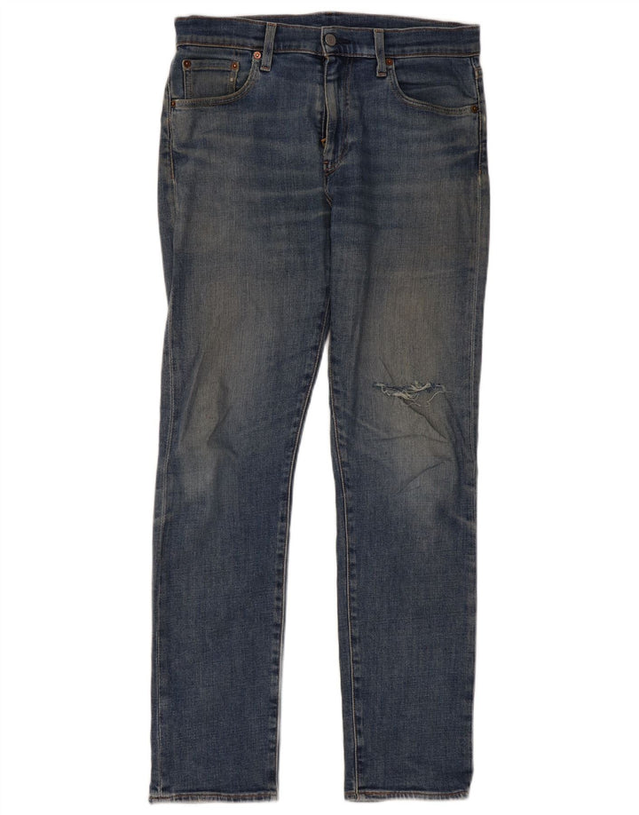 Levi's Herren 502 Distressed Tapered Jeans W30 L32 Blaue Baumwolle
