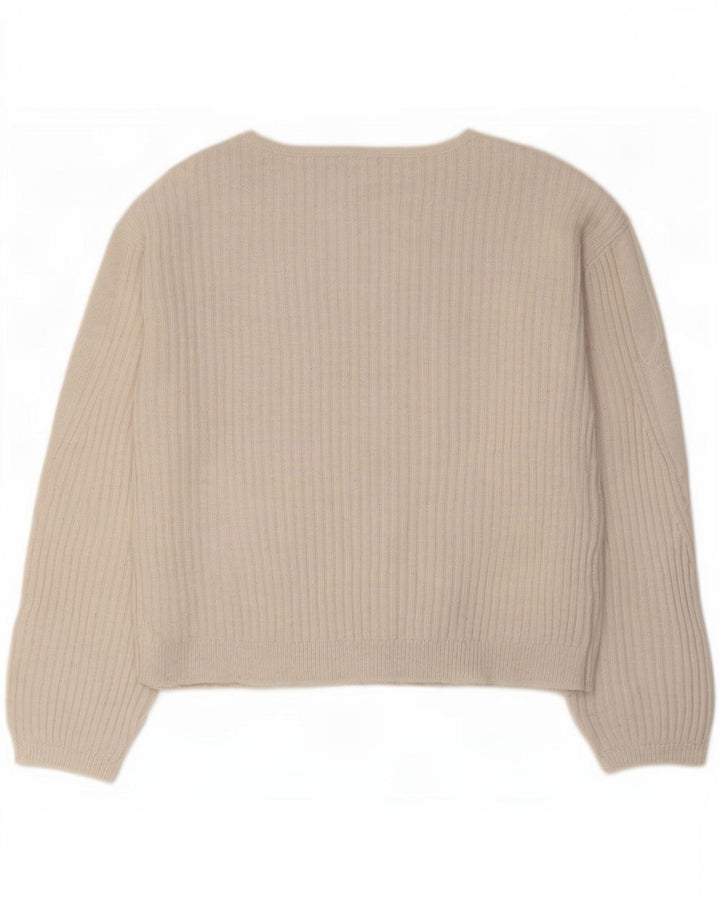 Marks & Spencer Damen-Pullover mit U-Boot-Ausschnitt, Gr. 10, Größe S, gebrochenes Weiß