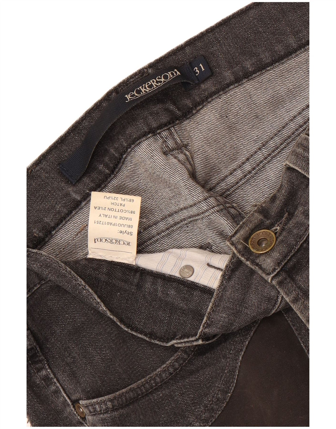 Jeckerson Herren Slim Jeans W31 L32 Graue Baumwolle