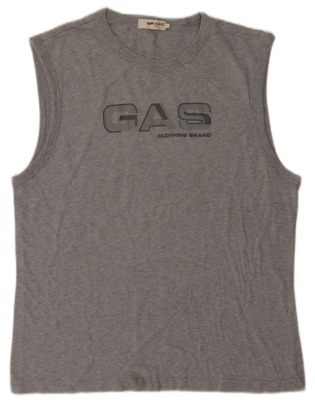 Gas Womens Graphic Vest Top UK 14 Große graue Baumwolle