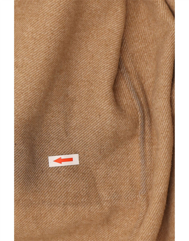 Zara Damen Übergroßer Mantel UK 14 Mittelbeige Wolle