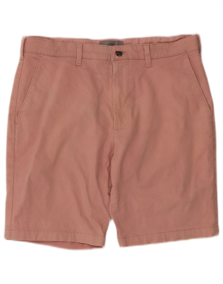 Marks & Spencer Herren Chinoshorts W32 mittelrosa Baumwolle