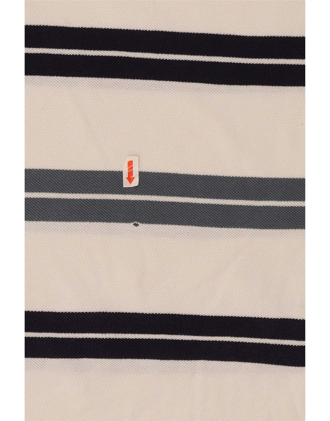 Lacoste Herren-Poloshirt, Größe 5, groß, weiß gestreift
