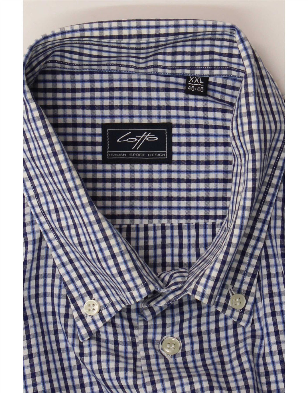Lotto Herrenhemd, Größe 45/46, 2XL, blaues Gingham