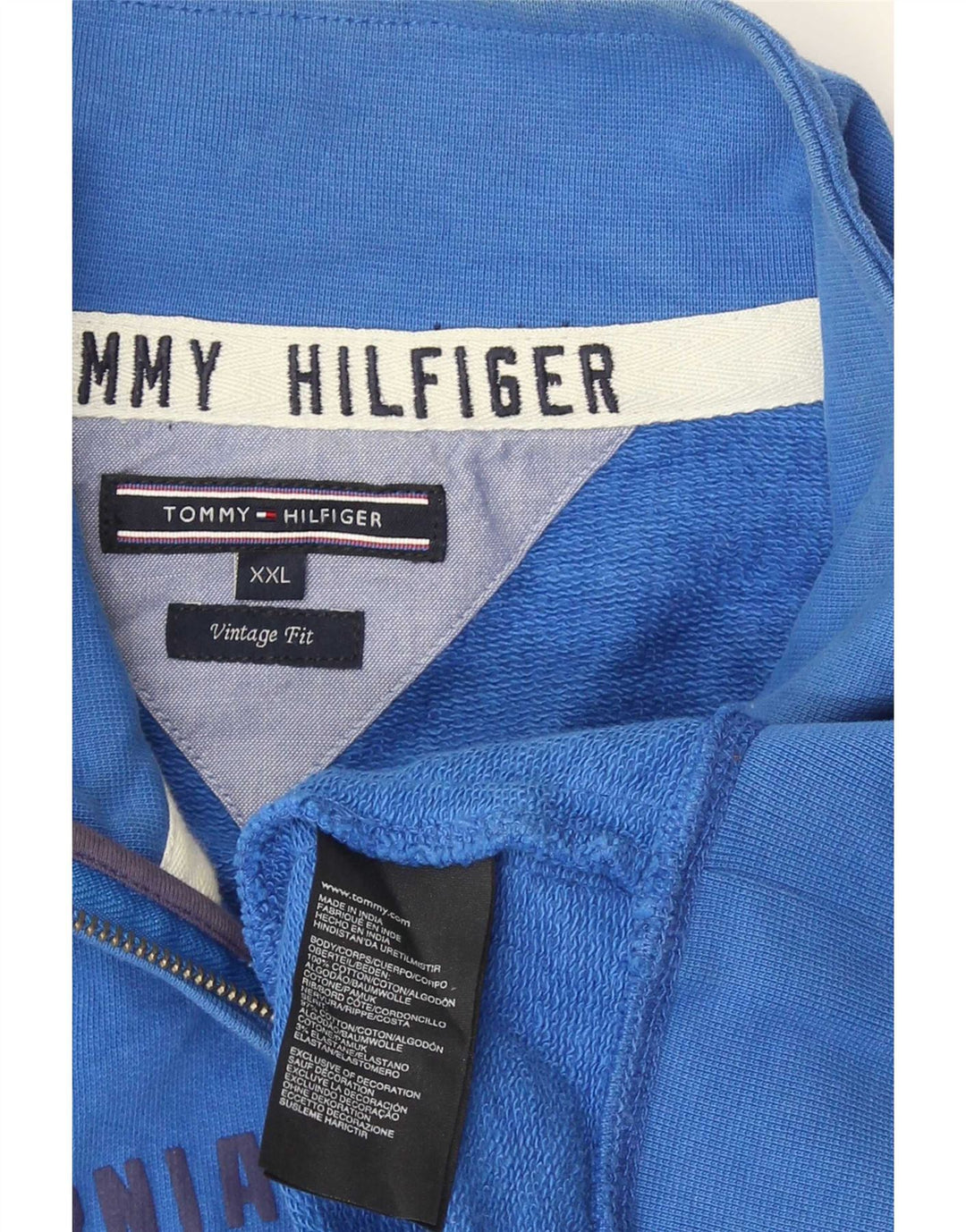Tommy Hilfiger Herren-Trainingsanzug mit grafischem Oberteil, 2XL, blaue Baumwolle