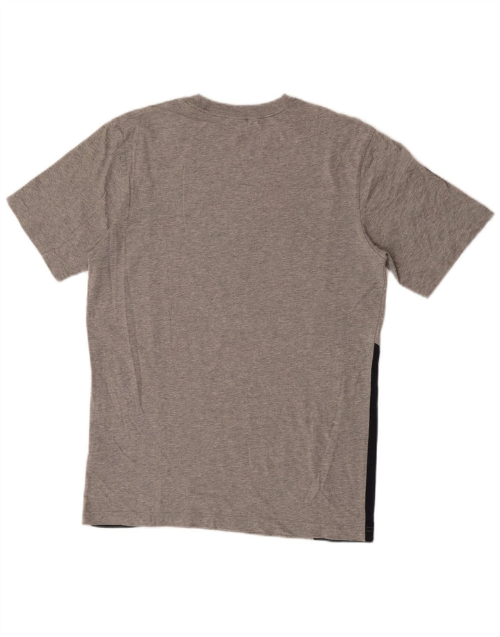 Nike Herren-Grafik-T-Shirt aus mittelgrauer Colourblock-Baumwolle