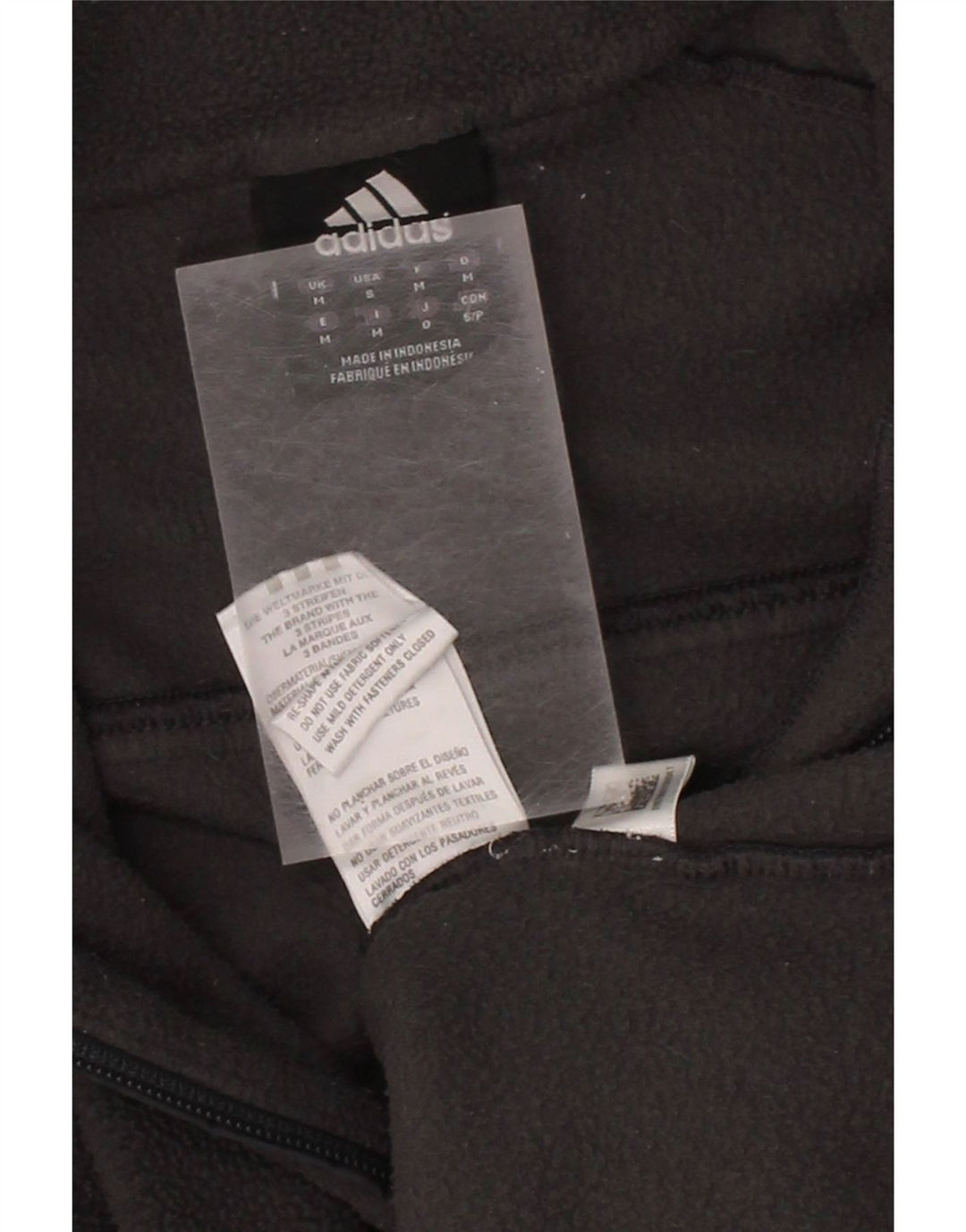 ADIDAS Mens Zip Neck Fleece Jumper Medium Grey Colourblock Polyester Vintage Adidas and Second-Hand Adidas from Messina Hembry 