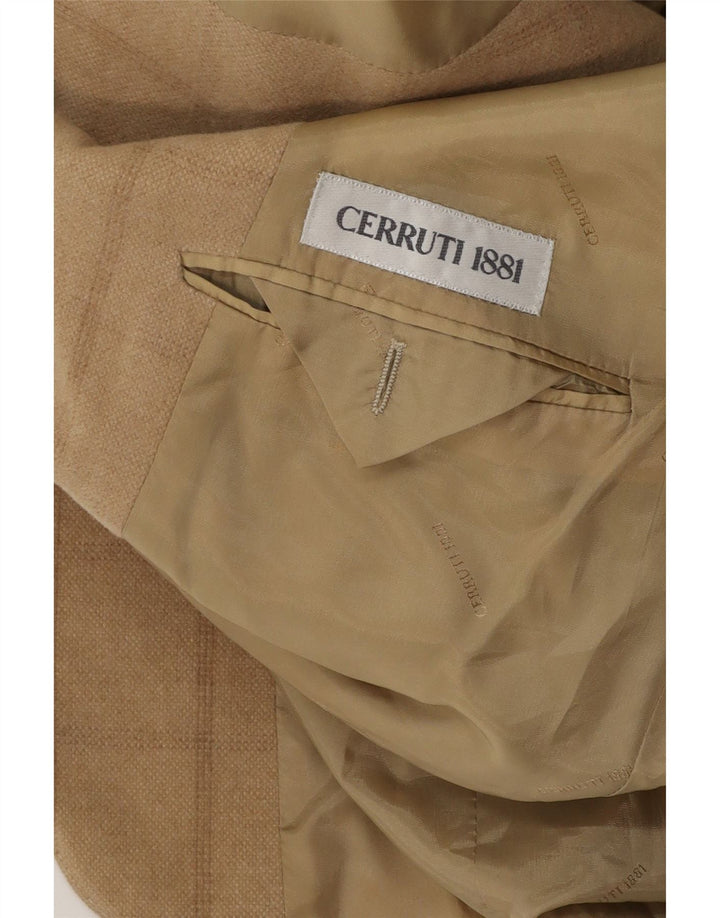 CERRUTI 1881 Herren 3-Knopf-Blazerjacke UK 38 Mittelbeige kariert