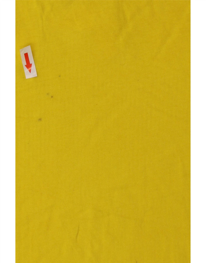 Fila Herren Grafik T-Shirt Top Small Gelb Baumwolle