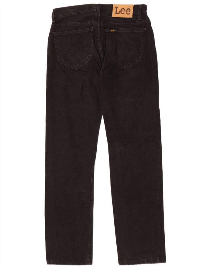 Lee Herren Straight Jeans W30 L32 Schwarze Baumwolle