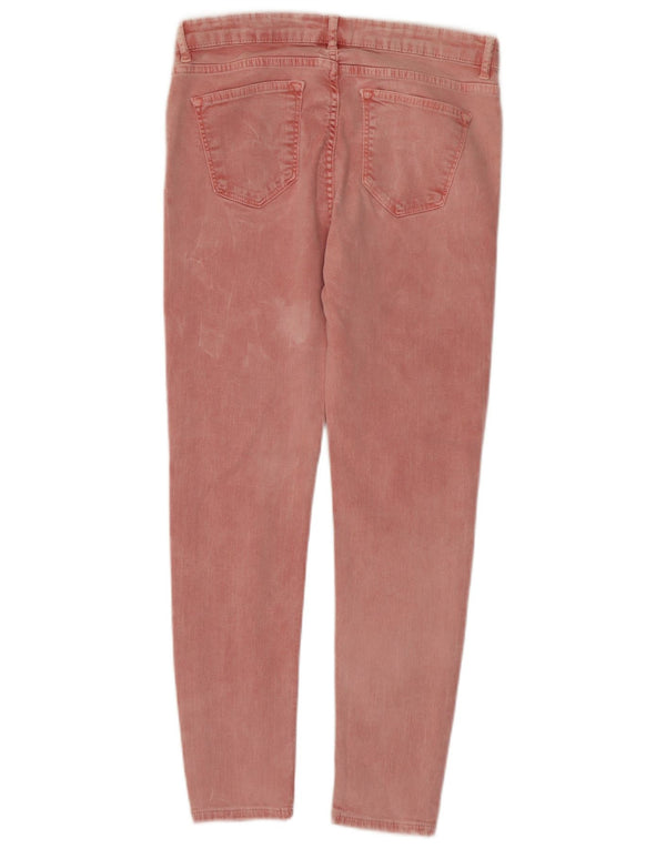 Zara Damen Acid Wash Skinny Jeans EU 42 Large W32 L26 Rosa