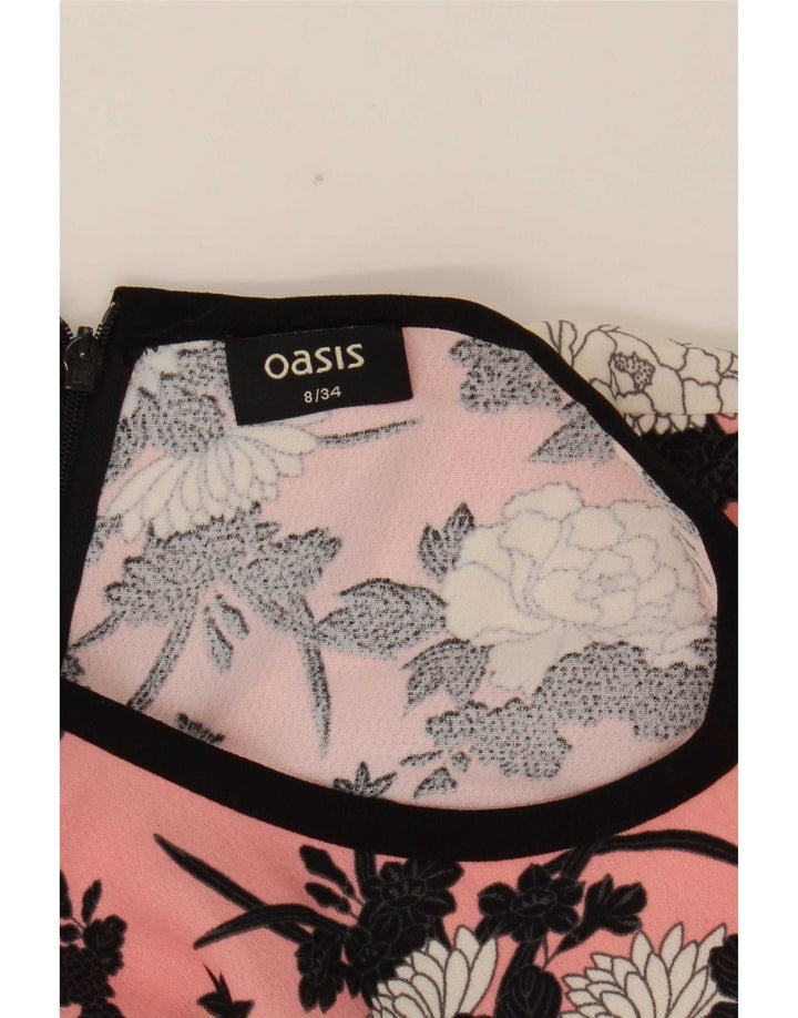 Kurzärmliger Playsuit für Damen von Oasis, Gr. 8, klein, rosa geblümt