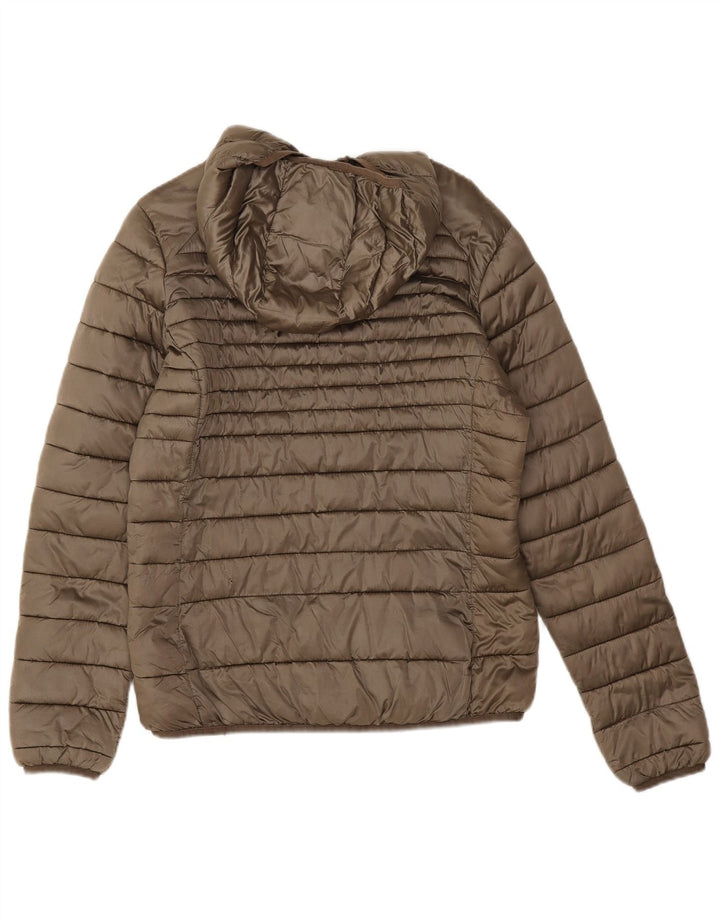Invicta Wattierte Damenjacke mit Kapuze, UK 14, Größe L, Khaki, Polyamid