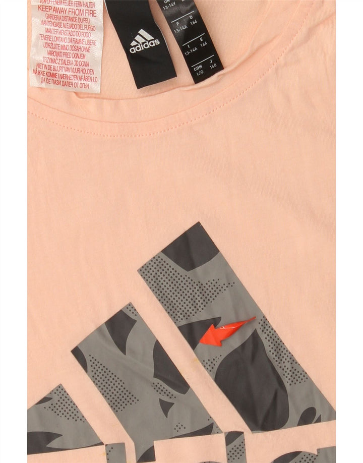 ADIDAS Grafik-T-Shirt für Mädchen, 13–14 Jahre, rosa Baumwolle