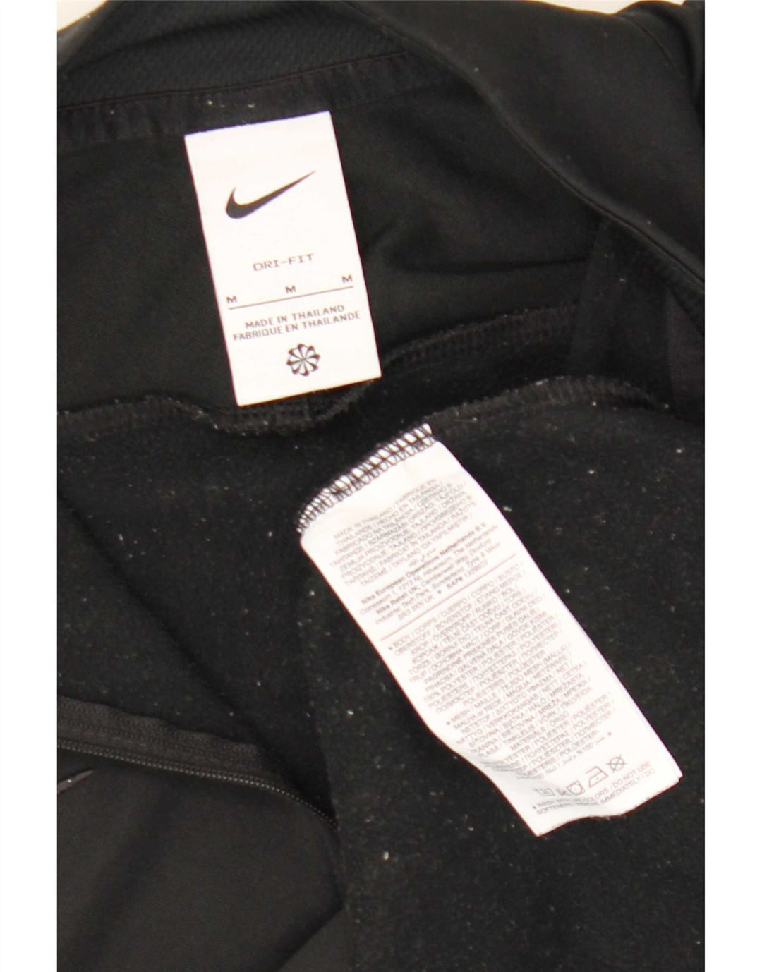 Nike Herren Dri Fit Pullover-Trainingsanzugoberteil mit Reißverschluss, Mittelschwarzes Polyester