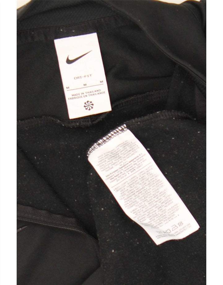Nike Herren Dri Fit Pullover-Trainingsanzugoberteil mit Reißverschluss, Mittelschwarzes Polyester