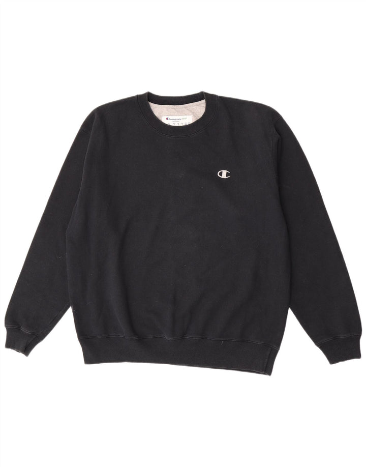 Champion Herren-Sweatshirt-Pullover, groß, schwarze Baumwolle