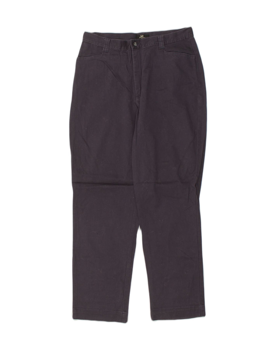 LEE Womens Straight Casual Trousers US 16 2XL W32 L31 Navy Blue Cotton | Vintage Lee | Thrift | Second-Hand Lee | Used Clothing | Messina Hembry 
