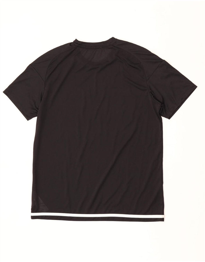 JAKO Herren-T-Shirt-Oberteil, großes, schwarzes Colourblock-Polyester