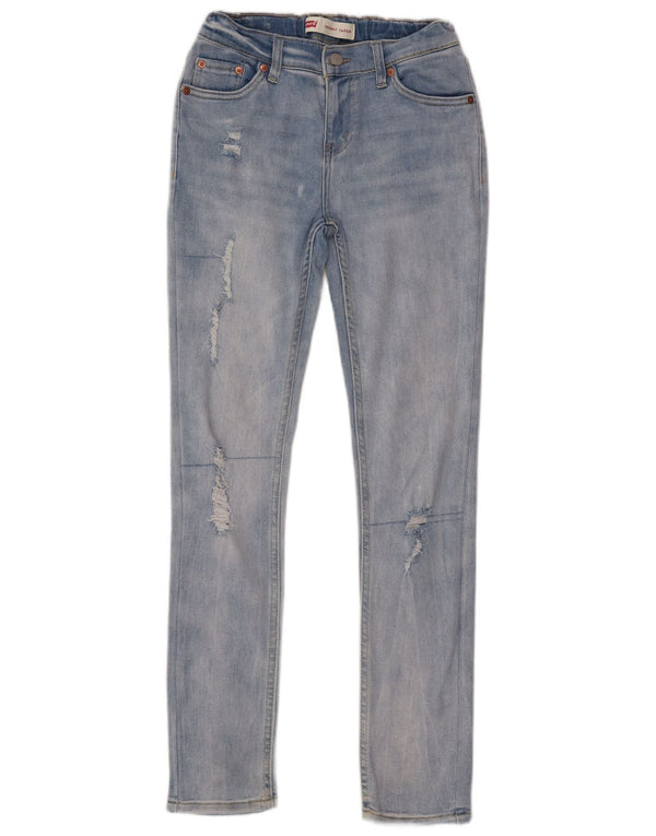 Levi's Tapered Skinny Jeans für Mädchen, 13–14 Jahre, W28 L29, blaue Baumwolle