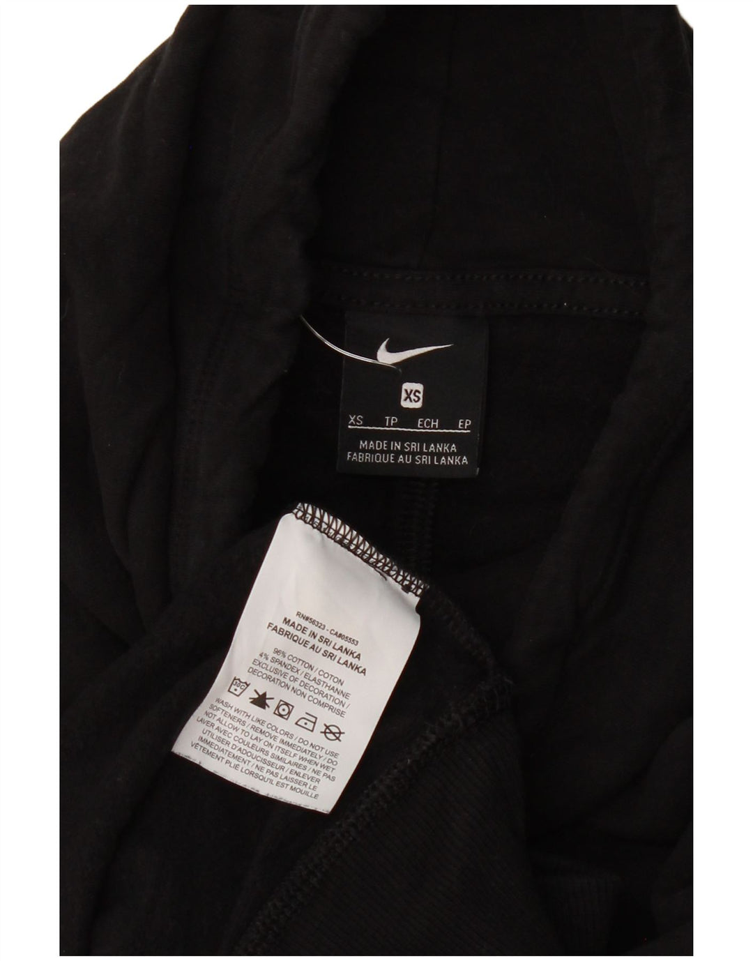 Nike Damen-Sweatshirt in Übergröße, Größe 6, XS, Schwarz, Baumwolle