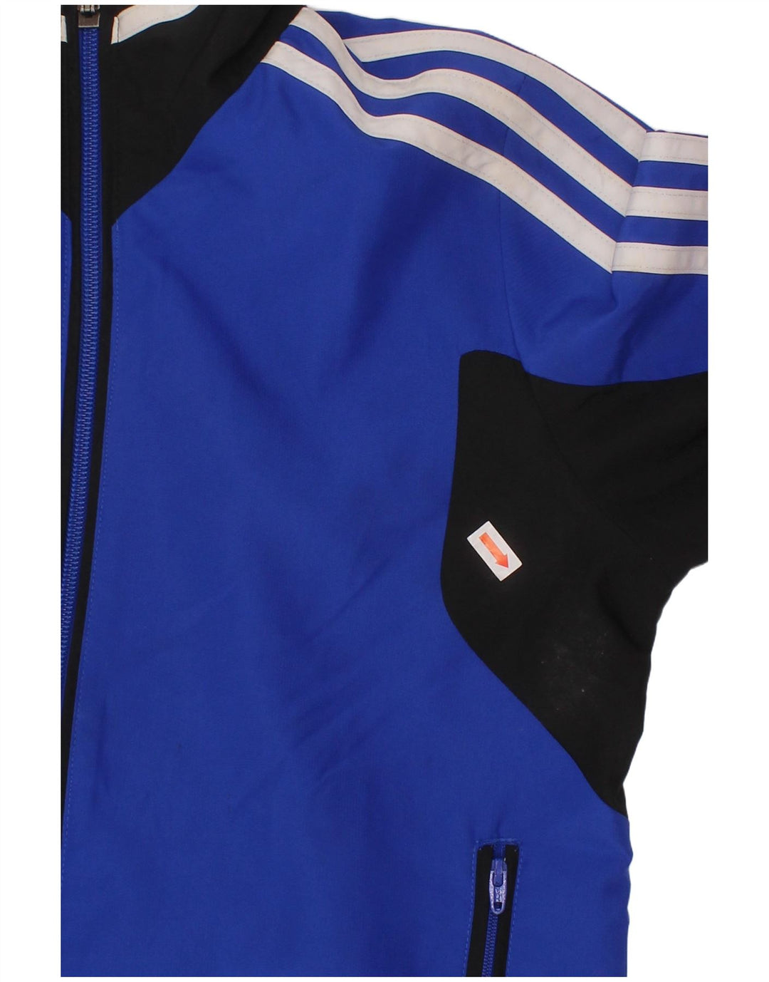 ADIDAS Jungen-Trainingsanzug-Top-Jacke, 7–8 Jahre, blaues Farbblock-Polyester
