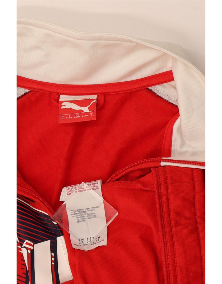 PUMA Herren-Trainingsanzug mit grafischem Oberteil, klein, rot, Farbblock-Polyester