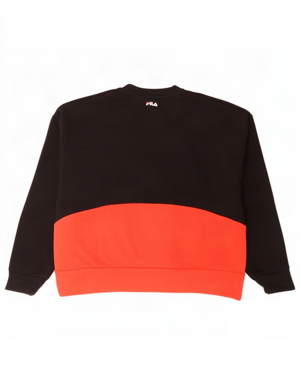 Fila Damen Grafik-Sweatshirt-Pullover UK 14 Medium Mehrfarbig