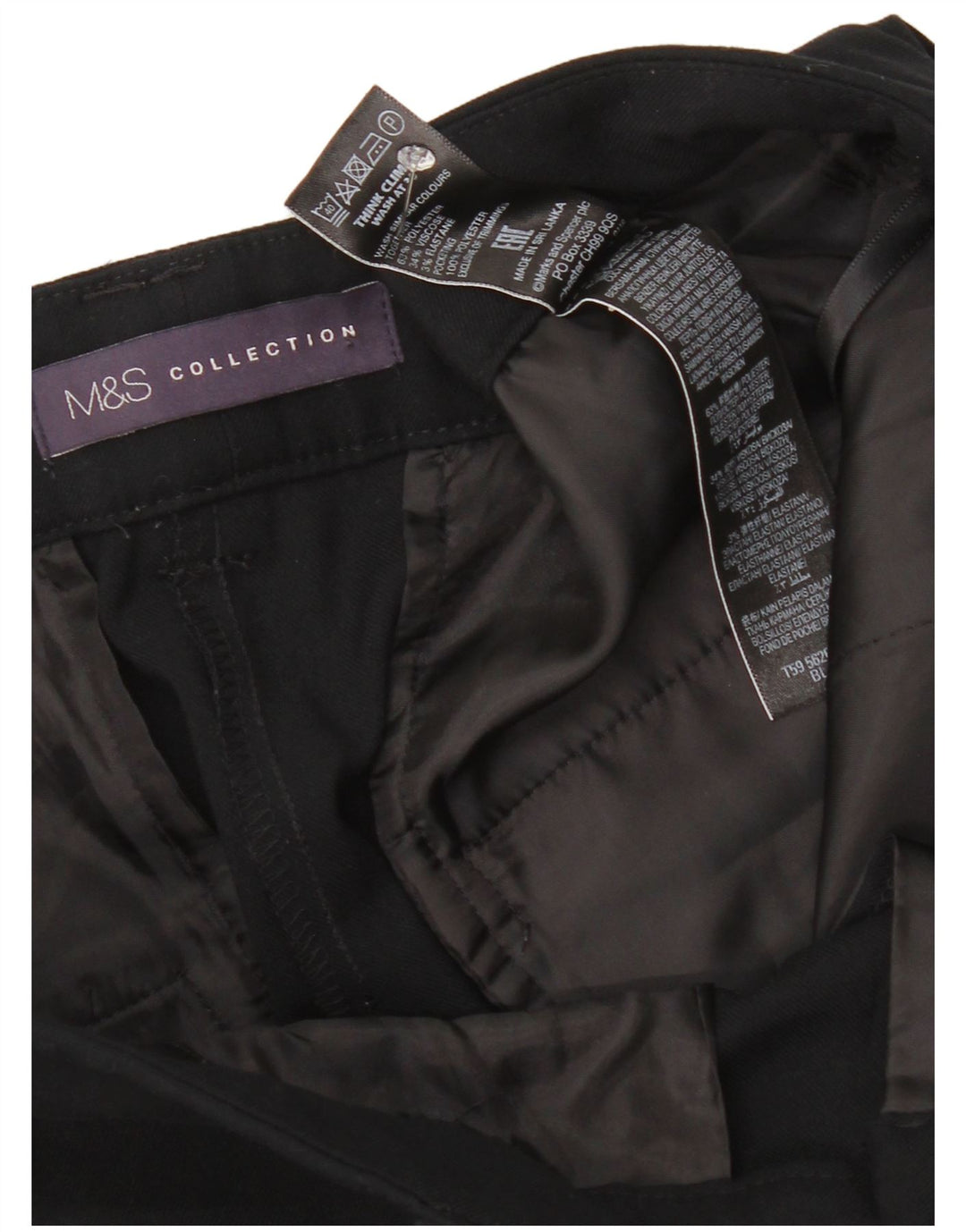 Marks & Spencer Damen Chinohose UK 12 Medium W34 L29 Schwarz