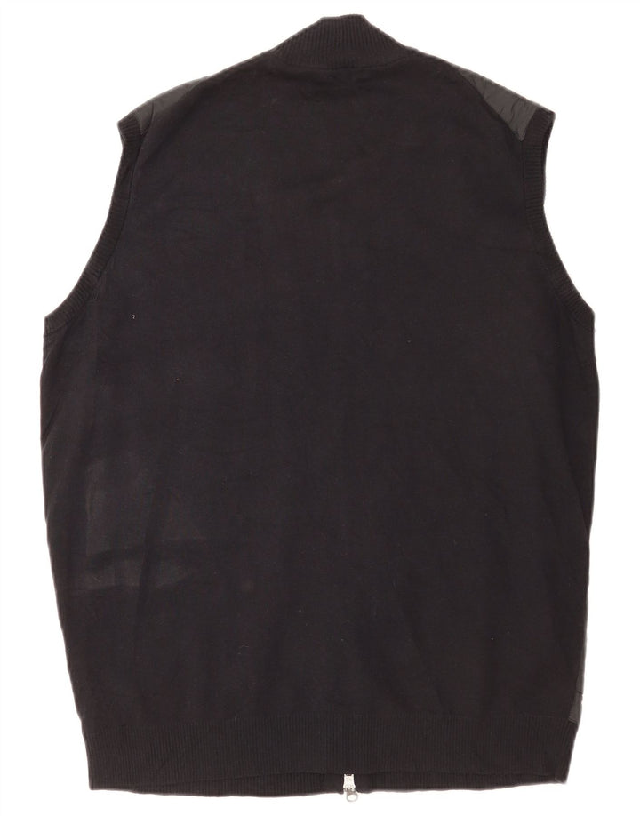 Peter Millar Herrenweste UK 40 Große schwarze Baumwolle