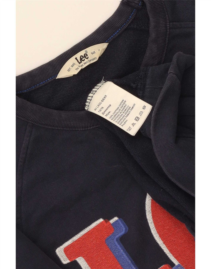 Lee Herren Grafik-Sweatshirt-Pullover, mittelmarineblaue Baumwolle