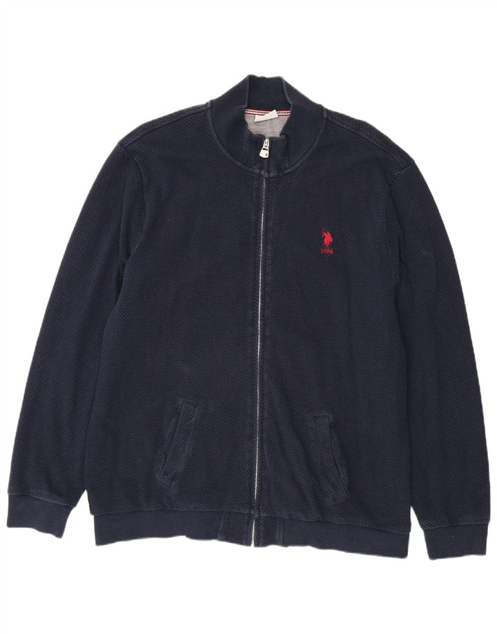 U.S. Polo Assn. Herren-Trainingsanzug-Topjacke 2XL Marineblau