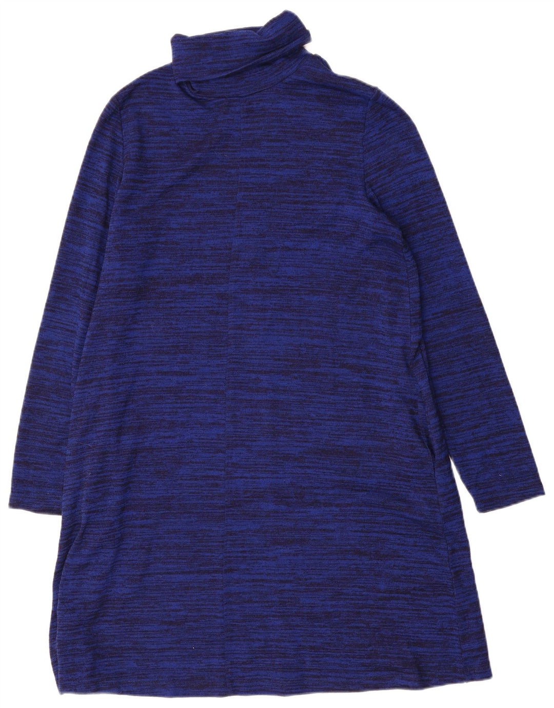 Marks & Spencer Damen-Pulloverkleid, Gr. 44, Marineblau, gesprenkeltes Polyester