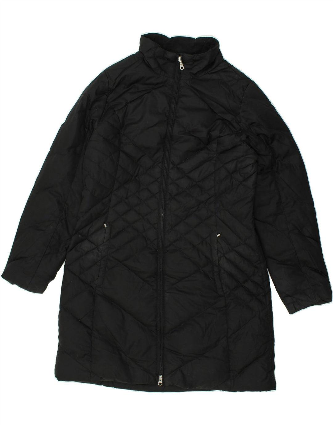 EDDIE BAUER Womens Padded Coat UK 14 Medium Black Polyester | Vintage Eddie Bauer | Thrift | Second-Hand Eddie Bauer | Used Clothing | Messina Hembry 