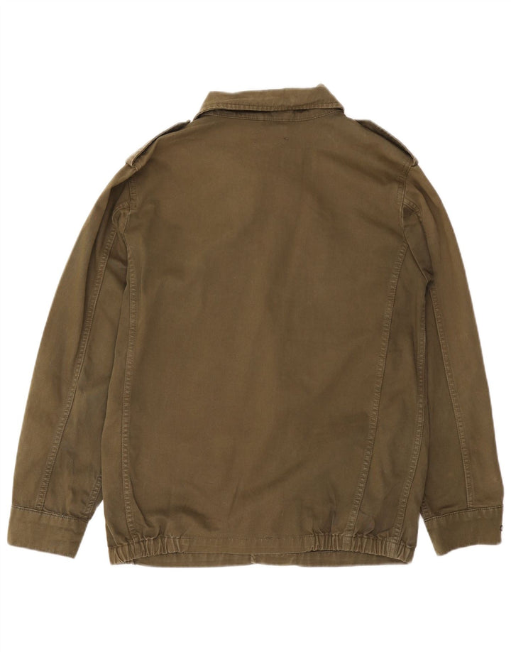 Übergroße Militärjacke für Damen von TOPSHOP, UK 10, Größe S, Khaki, Baumwolle