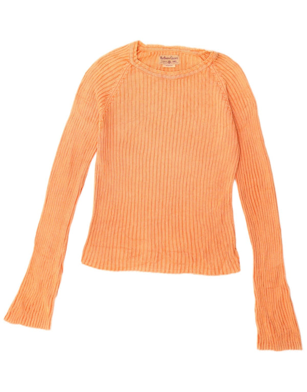 MARLBORO CLASSICS Damen-Pullover mit U-Boot-Ausschnitt, UK 12, Mittelorange