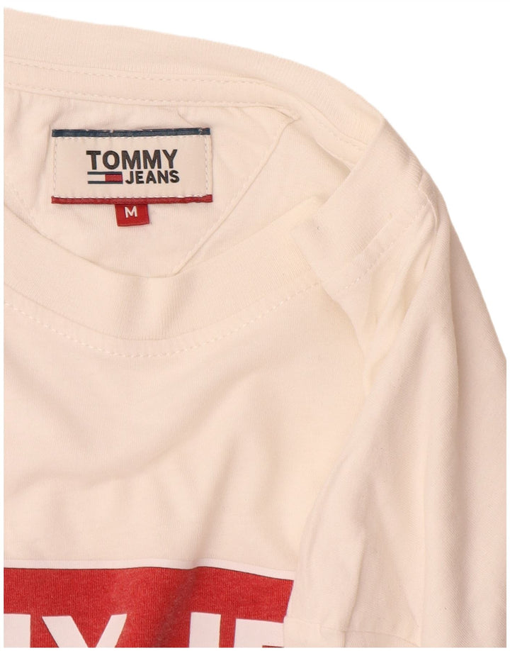 Tommy Hilfiger Herren T-Shirt mit Grafik, Mittelweiß