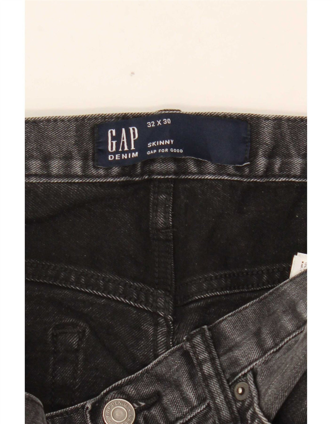 Gap Damen Skinny Jeans W32 L30 Schwarze Baumwolle