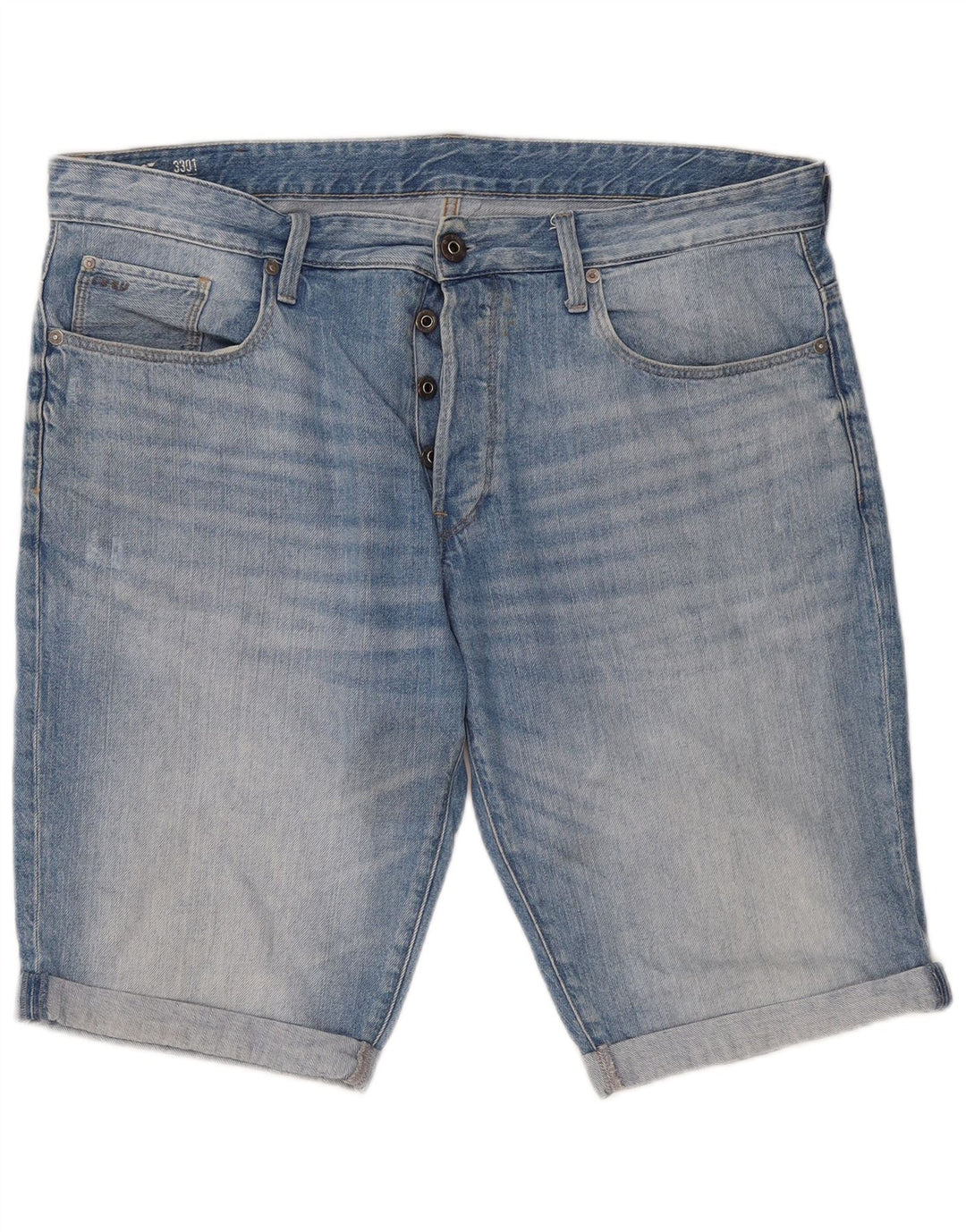 G-Star Herren 3301 Jeansshorts W38 XL Blau