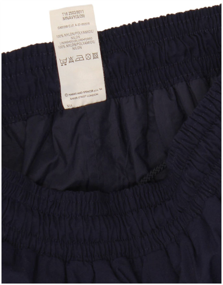 Marks & Spencer Herren-Trainingshose, klein, marineblaues Nylon