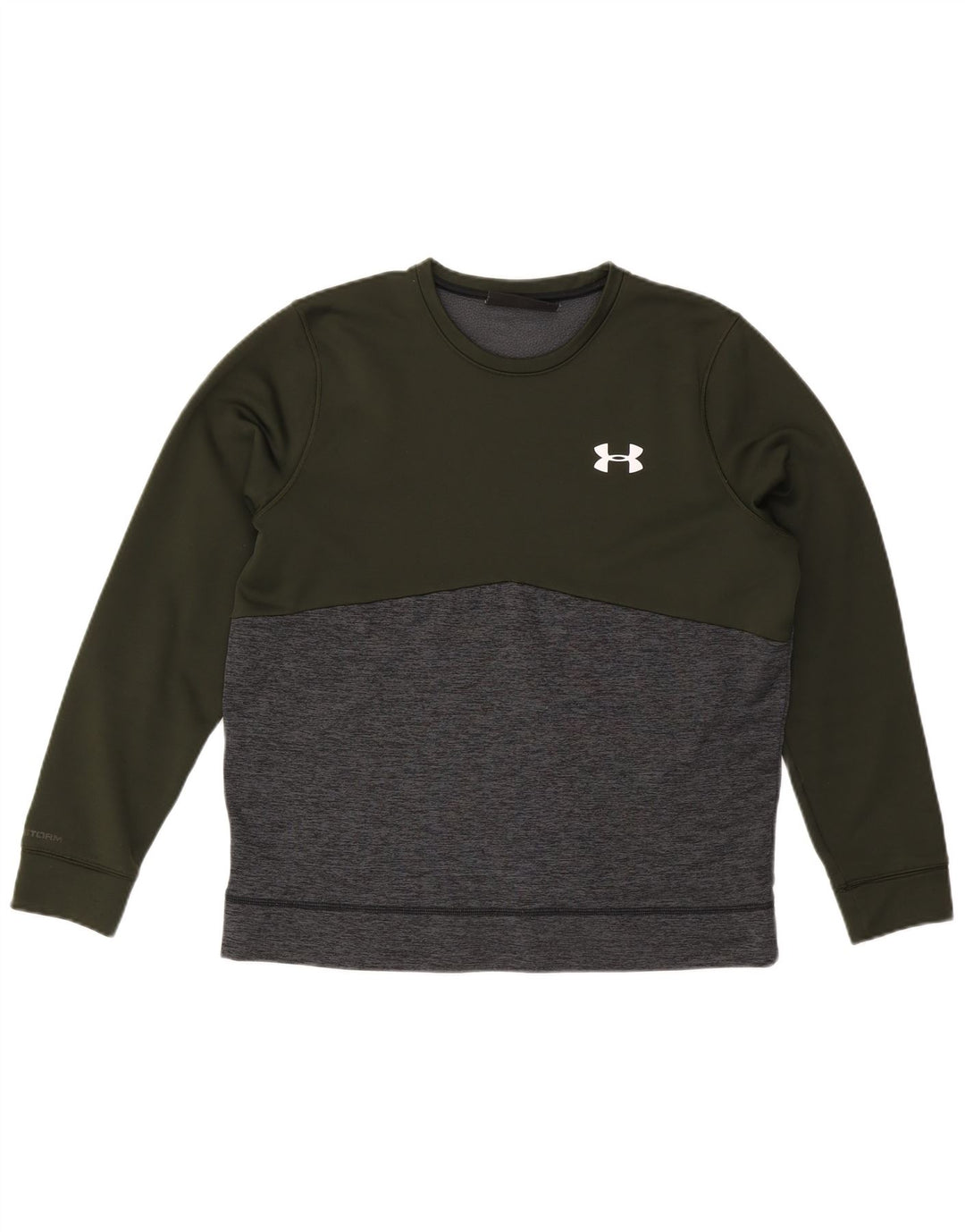 UNDER ARMOUR Damen Cold Gear Sweatshirt-Pullover UK 16 Large Khaki