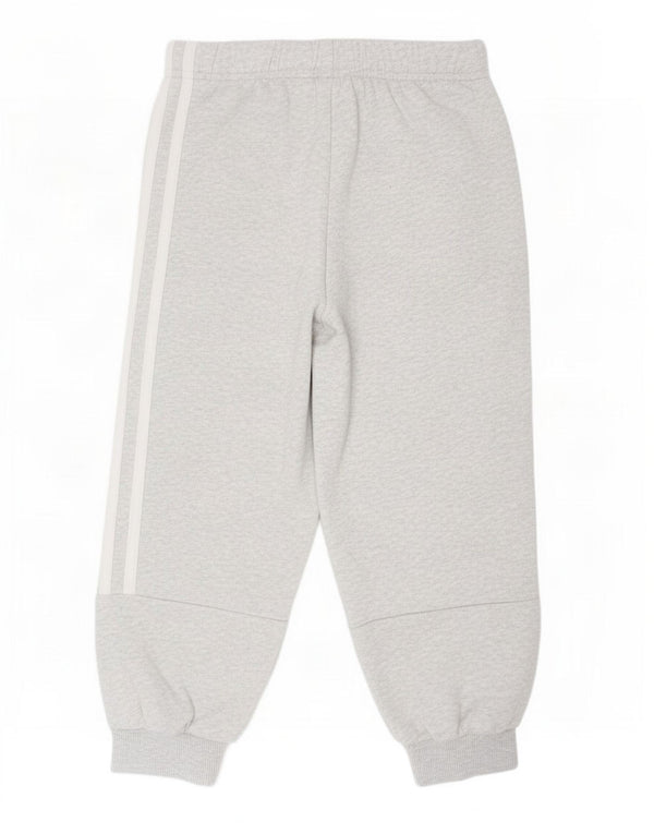 Adidas Jungen-Trainingshose, Jogginghose, 4–5 Jahre, grau gefleckte Baumwolle