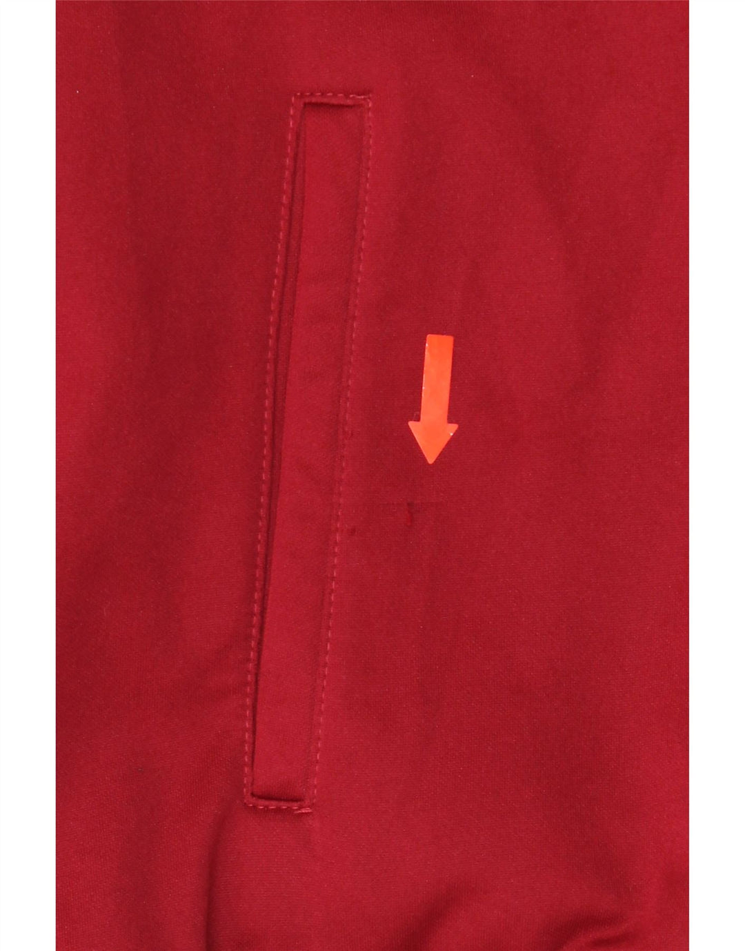 ERREA Herren-Kapuzenpullover mit Reißverschluss, groß, aus rotem Polyester