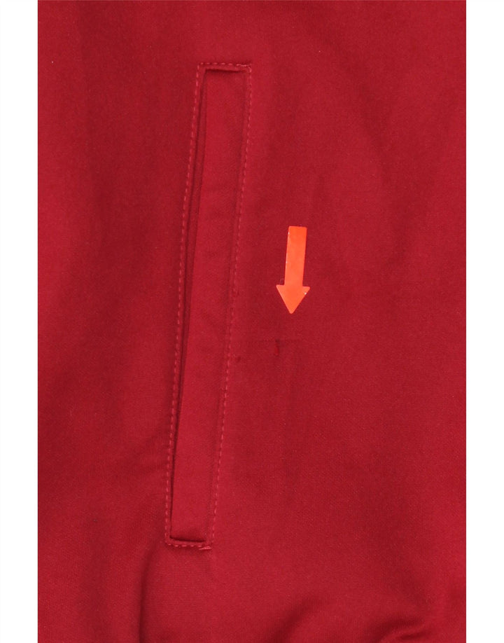 ERREA Herren-Kapuzenpullover mit Reißverschluss, groß, aus rotem Polyester