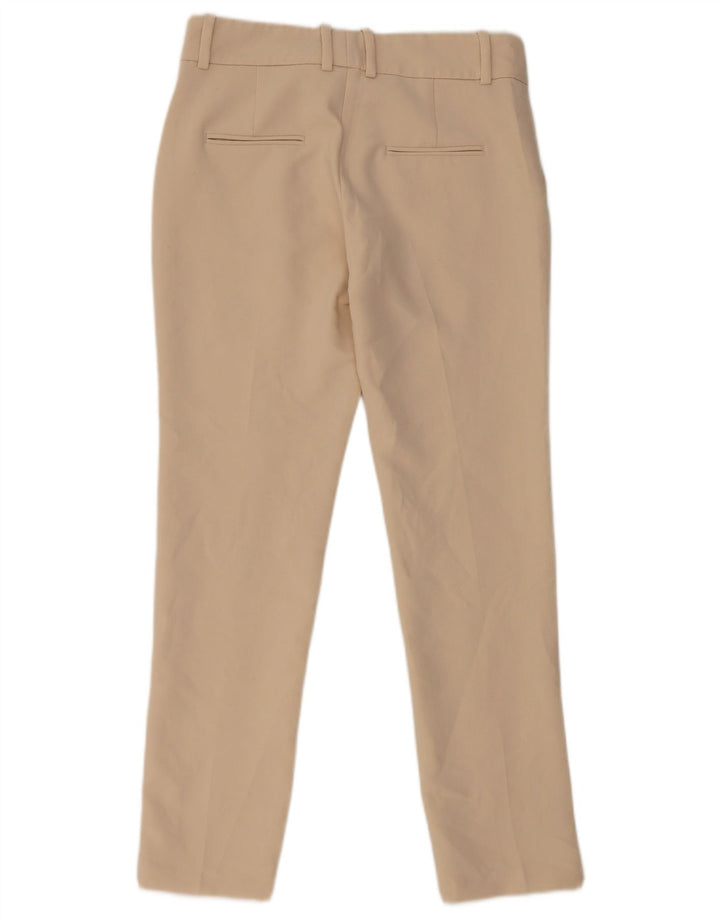 Zara Damen Slim Fit Chinohose XS Beige Polyester