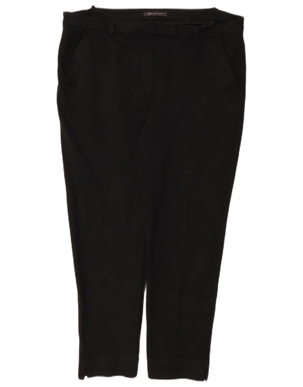 Marks & Spencer Damen-Hose mit hoher Taille, kurz geschnitten, UK 18, XL, W36, L26, Schwarz