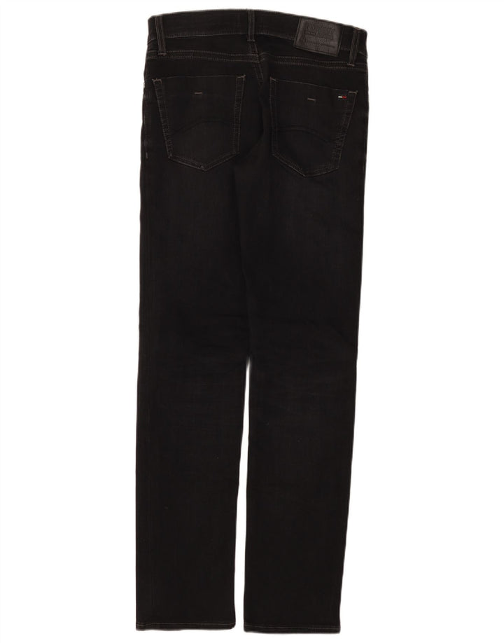 Tommy Hilfiger Herren Slim Jeans W30 L32 Schwarz Baumwolle