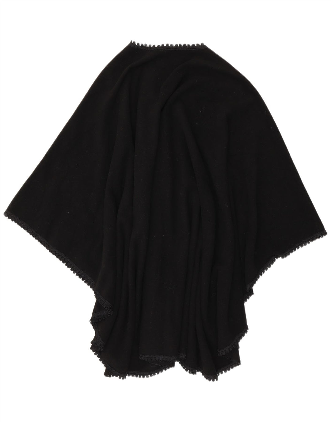 Vintage Damen Poncho Mantel Einheitsgröße Schwarz