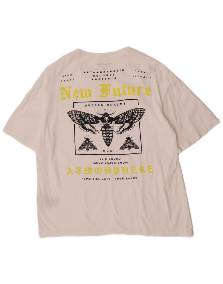 Jack & Jones Herren-T-Shirt mit Grafik, mittelweiße Baumwolle