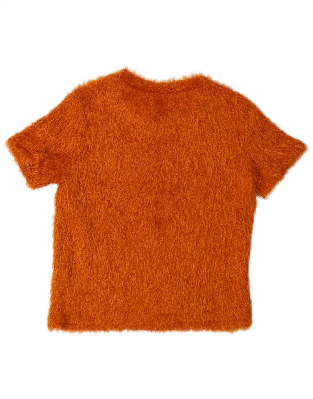 Zara Damen T-Shirt Top UK 10 Small Orange Polyester
